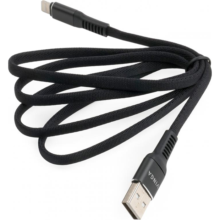 Кабель VINGA USB2.0 AM/Lightning Black 1м (VCPDCLFNB1BK)