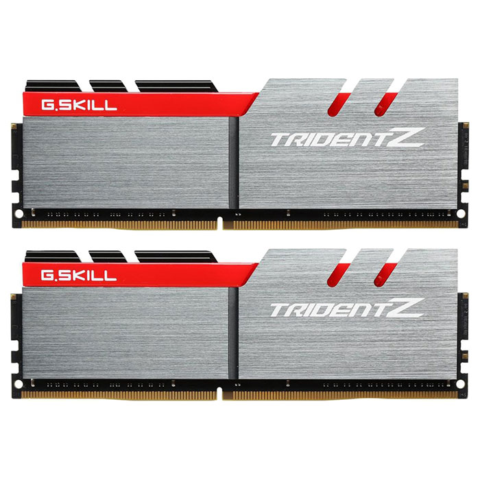 Модуль памяти G.SKILL Trident Z Silver/Red DDR4 3600MHz 32GB Kit 2x16GB (F4-3600C17D-32GTZ)