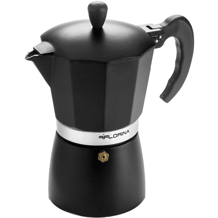 Кофеварка гейзерная FLORINA Macchiato Black 250мл (1K2659)