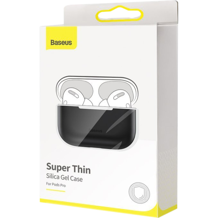 Чохол BASEUS Super Thin Silica Gel Case For AirPods Pro Black (WIAPPOD-ABZ01)