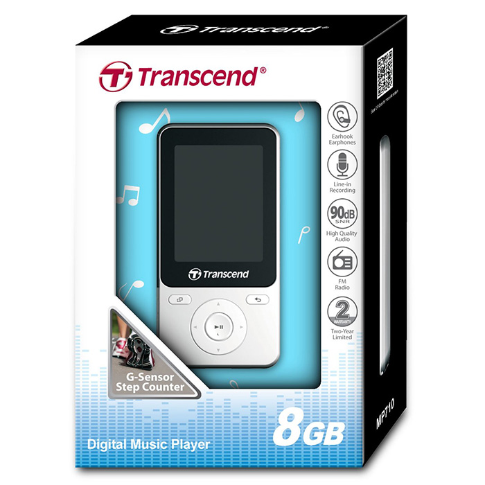 Плеєр TRANSCEND MP710 8GB White