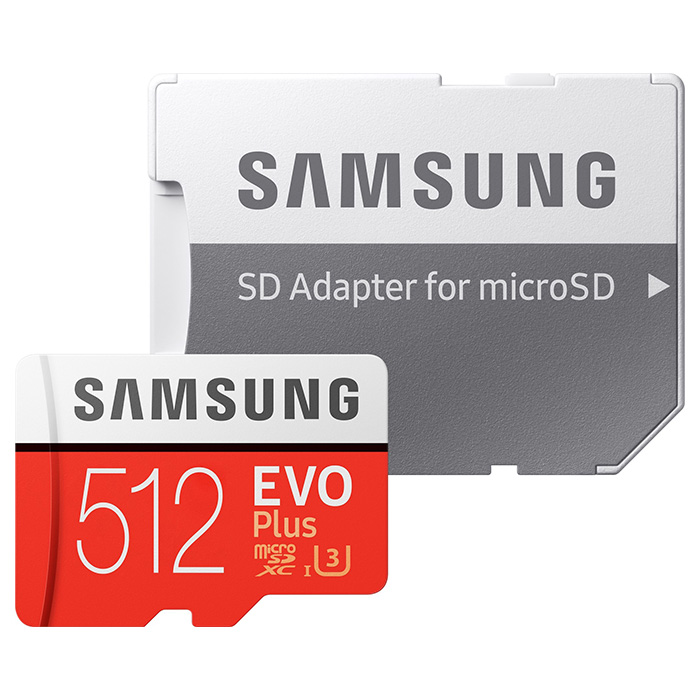 Карта памяти SAMSUNG microSDXC EVO Plus 512GB UHS-I Class 10 + SD-adapter (MB-MC512GA/EU)