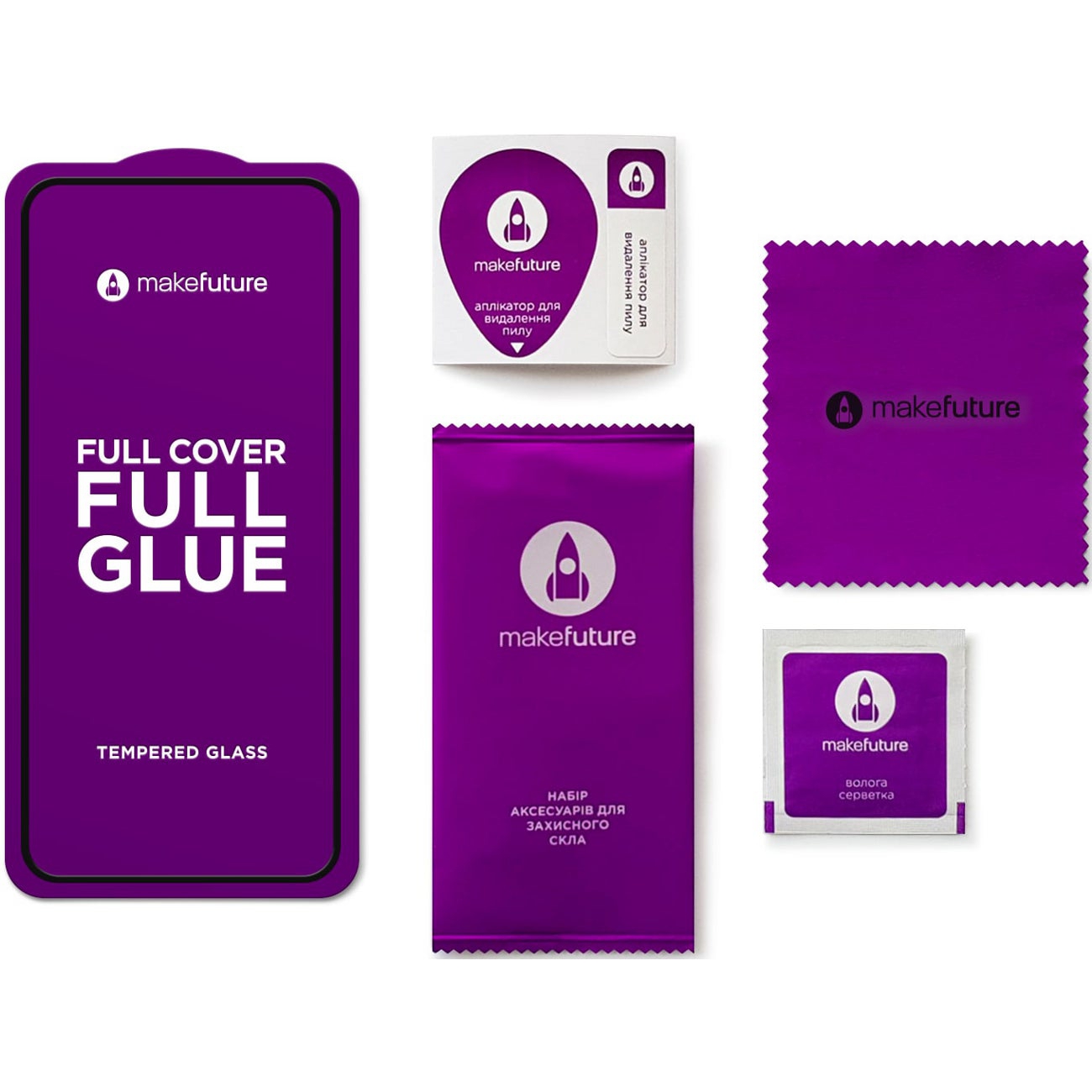 Захисне скло MAKE Full Cover Full Glue для Redmi Note 9 Pro (MGF-XRN9P)