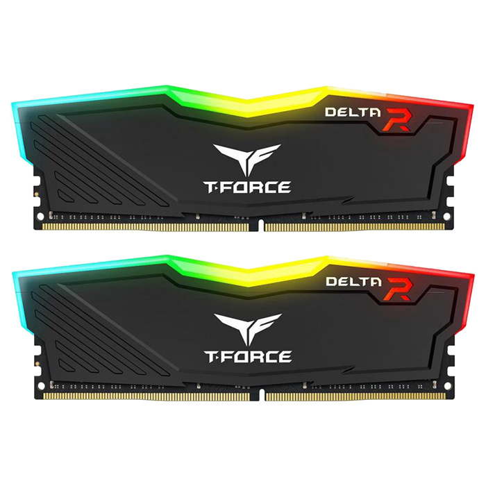 Модуль памяти TEAM T-Force Delta RGB Black DDR4 3200MHz 32GB Kit 2x16GB (TF3D432G3200HC16CDC01)