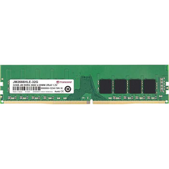 Модуль памяти TRANSCEND JetRam DDR4 2666MHz 32GB (JM2666HLE-32G)