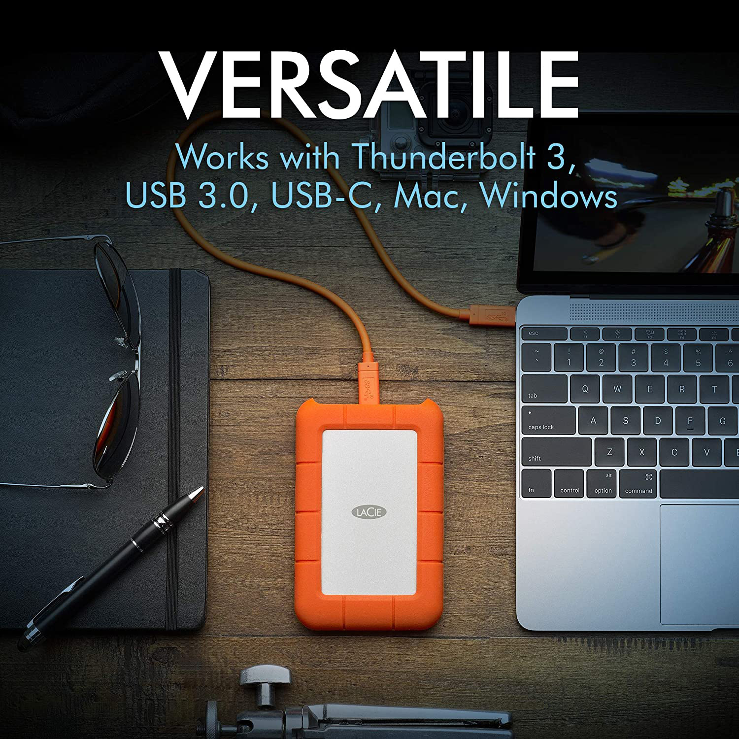 Портативний жорсткий диск LACIE Rugged Secure 2TB TB3/USB3.1 (STFR2000403)