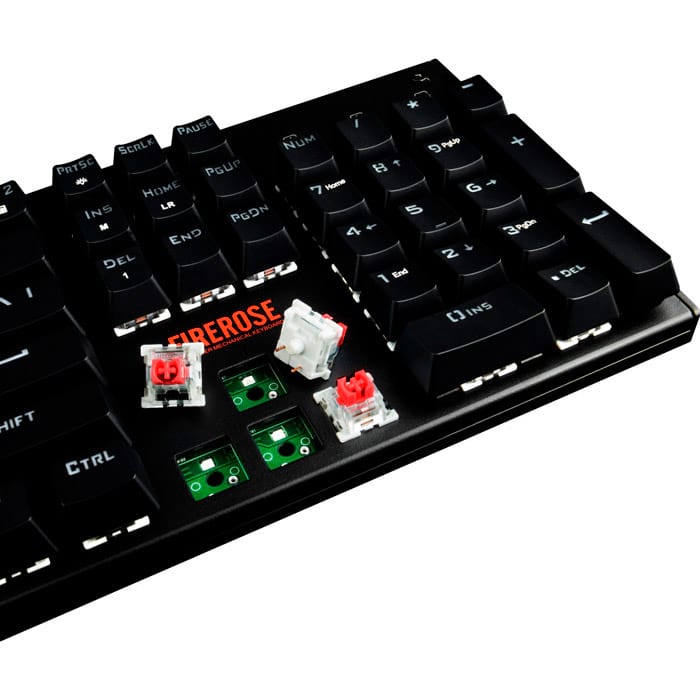 Клавиатура 1STPLAYER Firerose MK3 Black Outemu Red