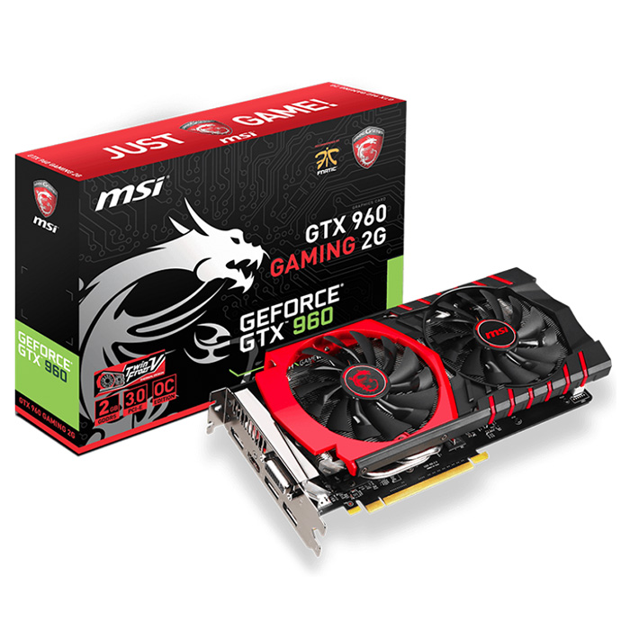 Відеокарта MSI GeForce GTX 960 2GB GDDR5 128-bit TwinFrozr V Gaming 2G (GTX 960 GAMING 2G)