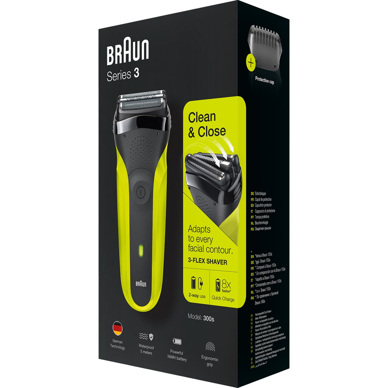 Електробритва BRAUN Series 3 300s Black/Green (81702940)