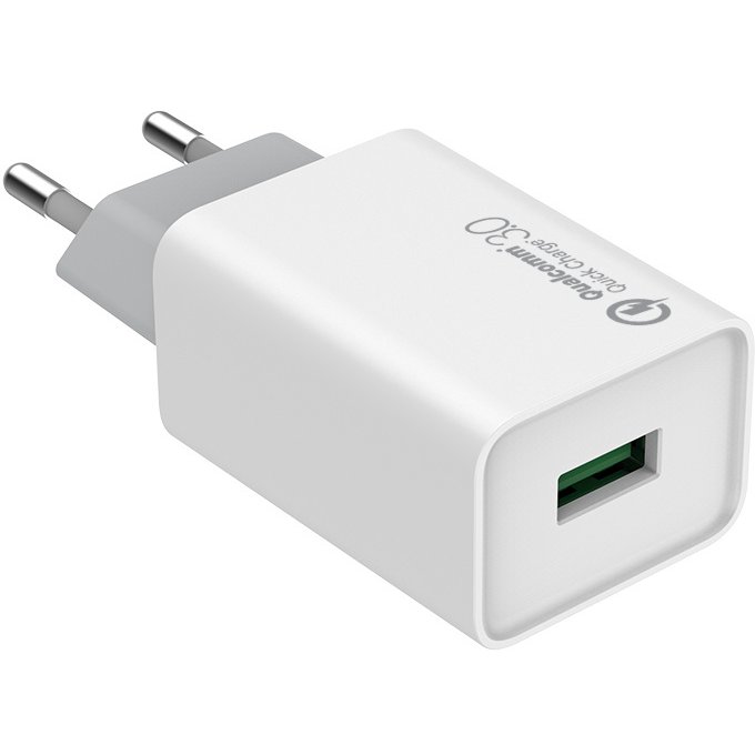 Зарядное устройство COLORWAY 1xUSB-A, QC3.0, 18W White (CW-CHS013Q-WT)