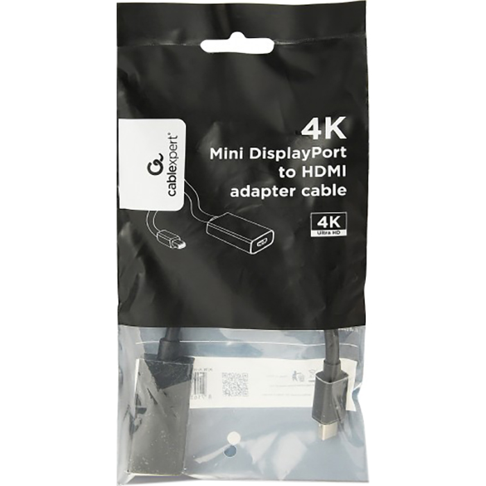 Адаптер CABLEXPERT A-mDPM-HDMIF4K-01 Mini DisplayPort - HDMI Black
