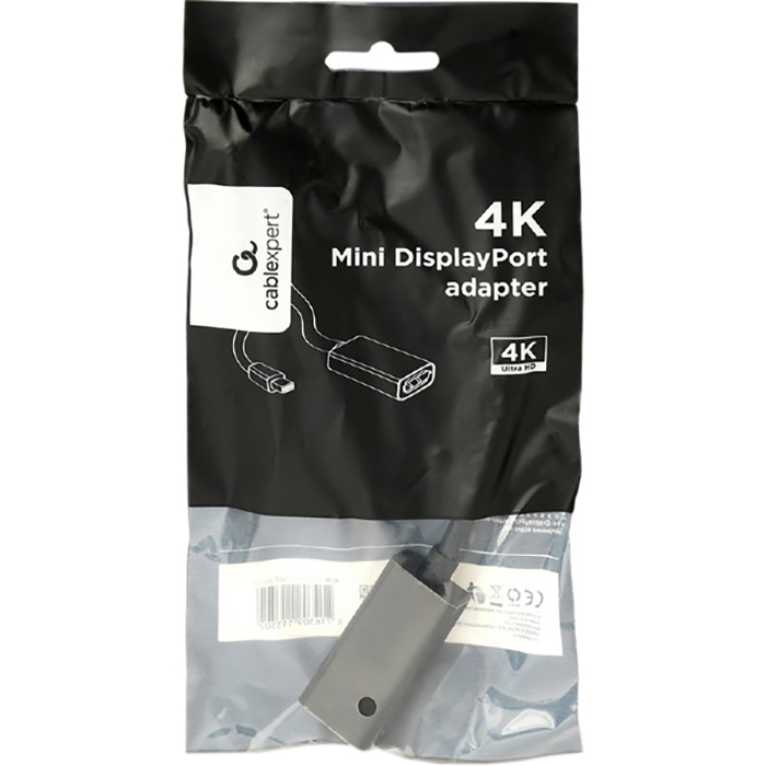 Адаптер CABLEXPERT A-mDPM-DPF4K-01 Mini DisplayPort - DisplayPort Black