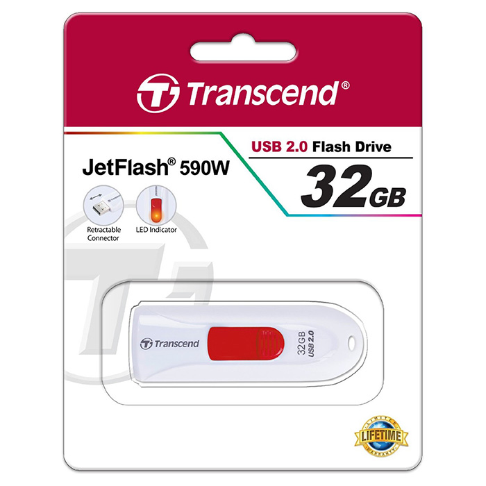 Флешка TRANSCEND JetFlash 590 32GB White (TS32GJF590W)
