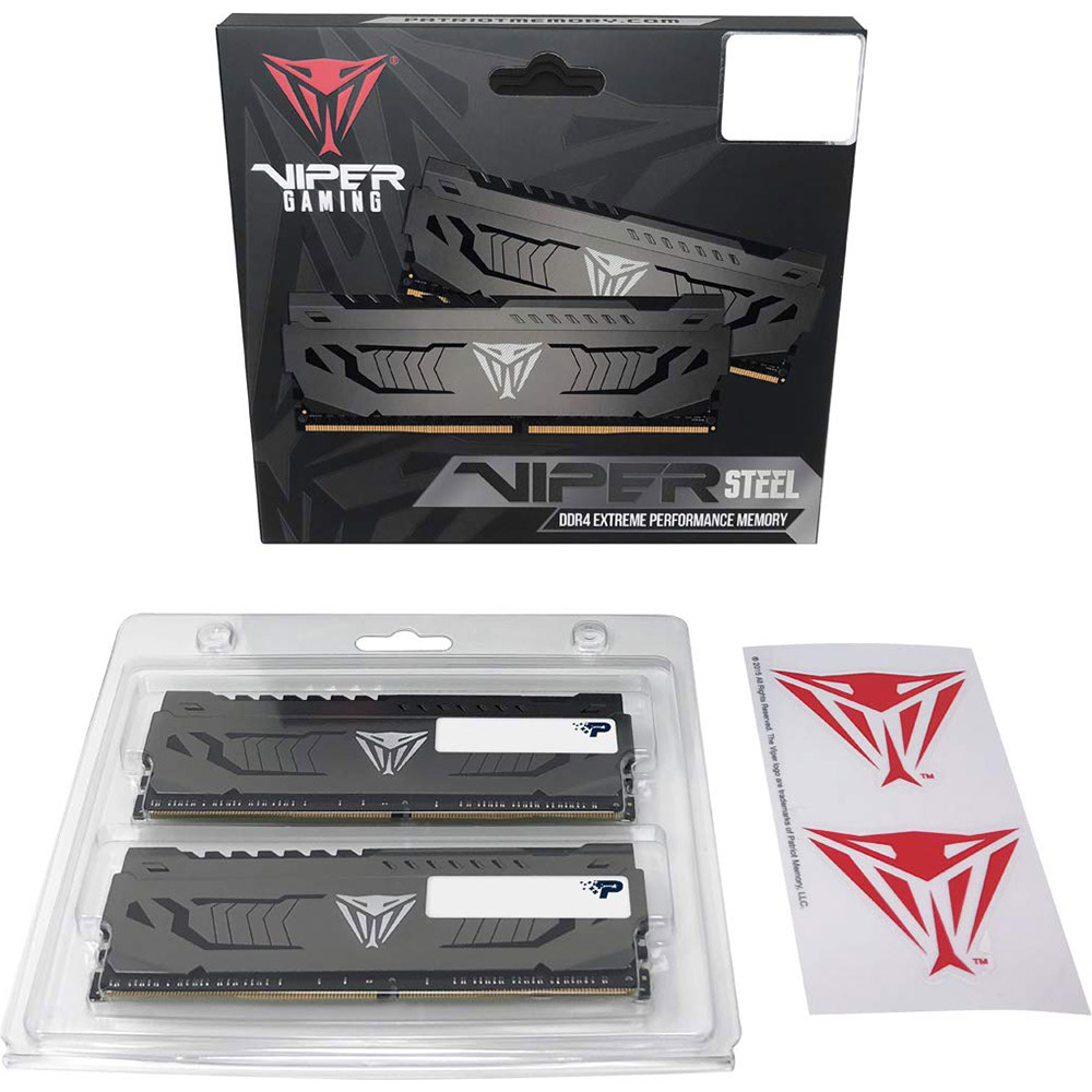 Модуль пам'яті PATRIOT Viper Steel DDR4 3600MHz 64GB Kit 2x32GB (PVS464G360C8K)