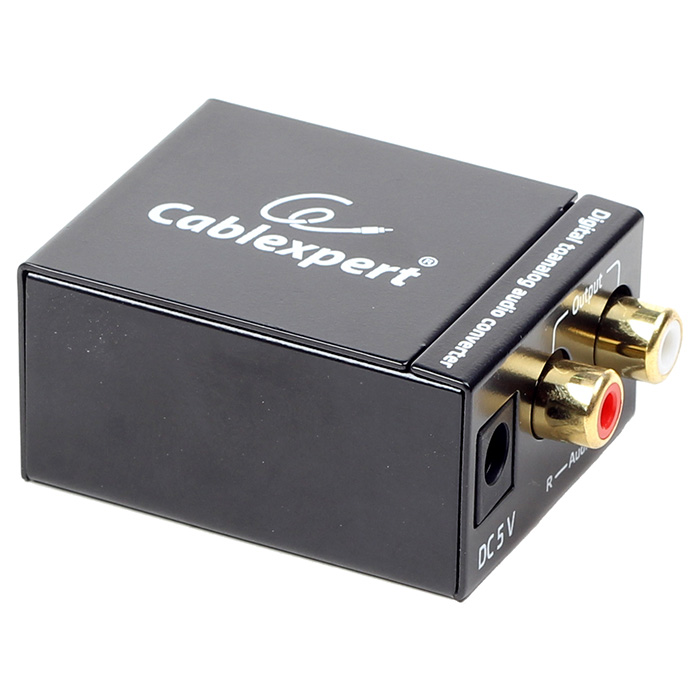 Конвертер відеосигналу CABLEXPERT Digital to Analog Audio Black (DSC-OPT-RCA-001)