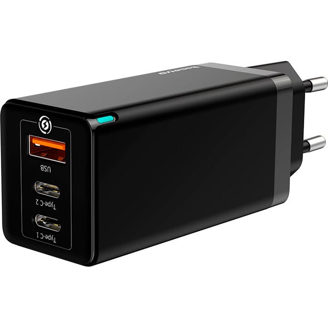 Зарядное устройство BASEUS GaN Mini Quick Charger 65W Black (CCGAN-B01)