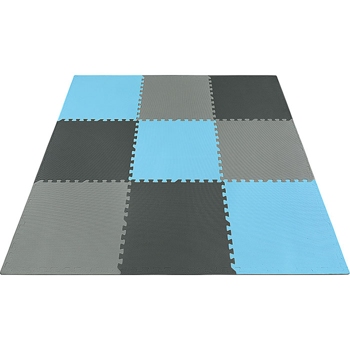 Мат-пазл (ласточкин хвіст) 4FIZJO Puzzle Mat 180x180x1cm Black/Gray/Light Blue (4FJ0156)