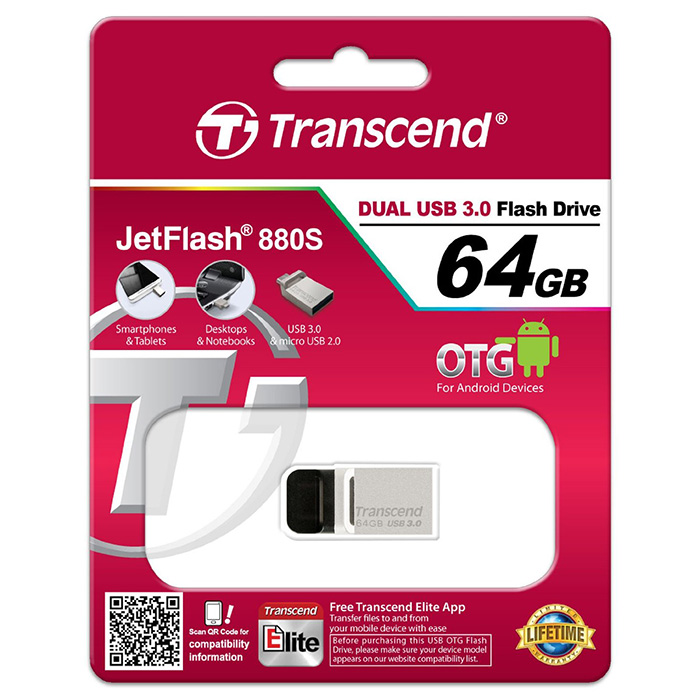 Флешка TRANSCEND JetFlash 880 64GB (TS64GJF880S)