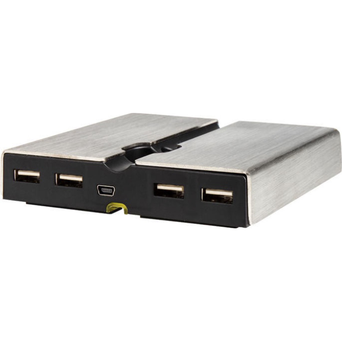 Тримач кабелю з USB-хабом XTRFY B1 w/4-port USB2.0 Hub Gray/Yellow (XG-B1-LED)