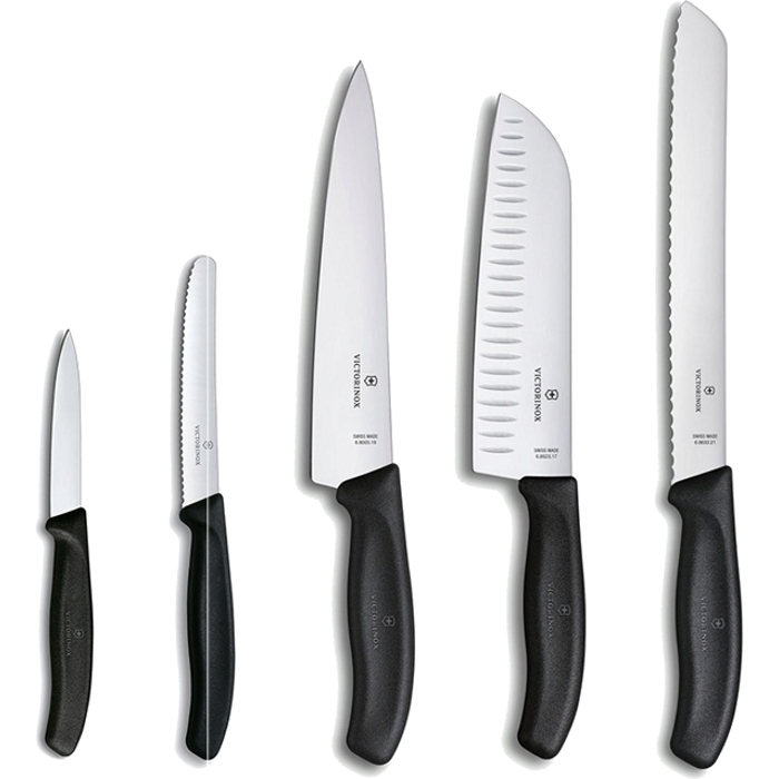 Набор кухонных ножей на подставке VICTORINOX Swiss Classic In-Drawer Knife Holder 5пр (6.7143.5)
