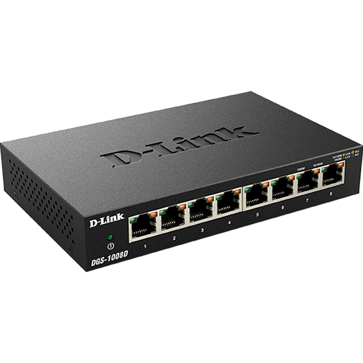Комутатор D-LINK DGS-1008D/J3B Metal case