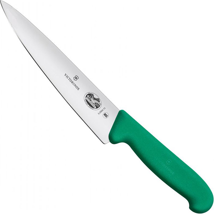 Шеф-нож VICTORINOX Fibrox Kitchen Green 150мм (5.2004.15)