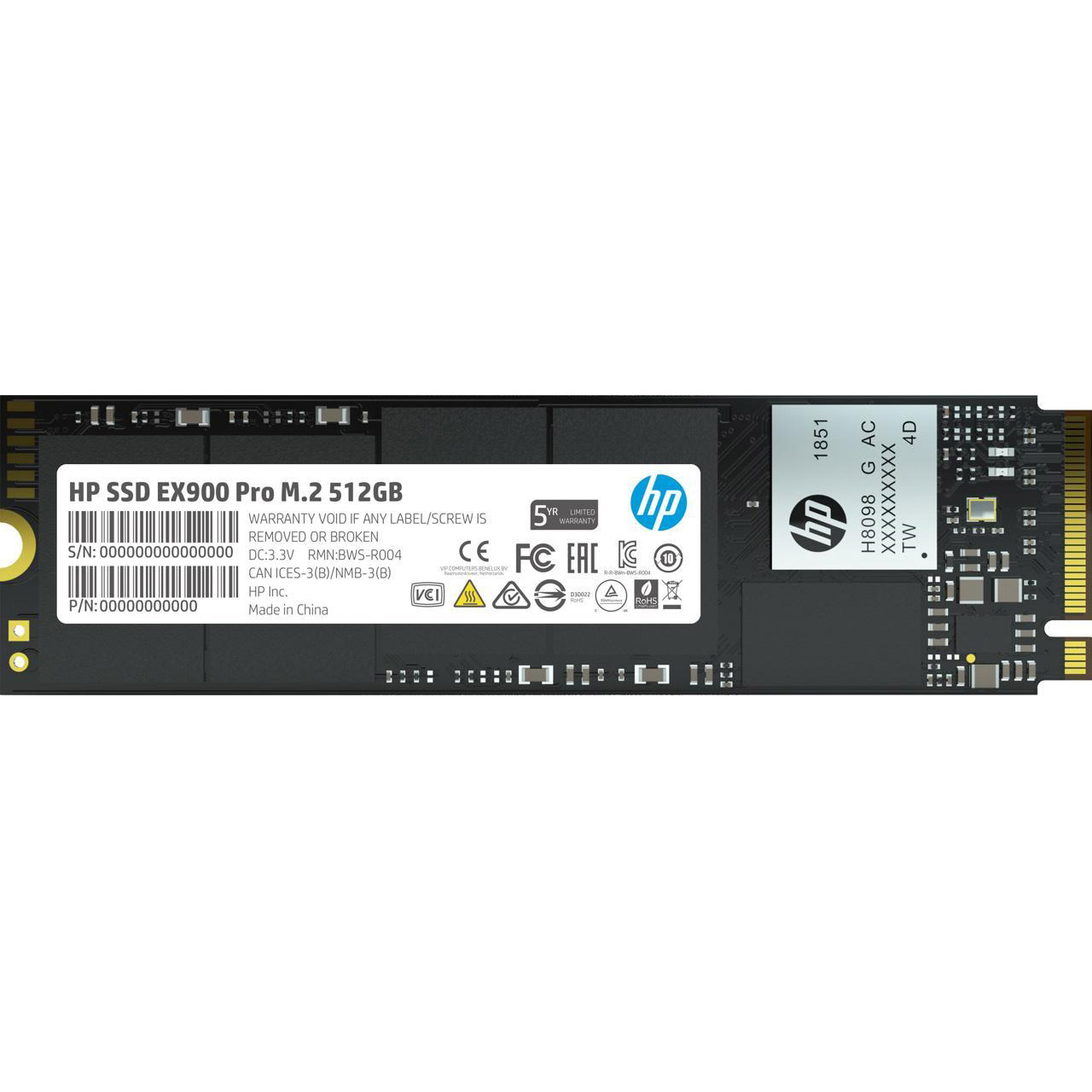 SSD диск HP EX900 Pro 512GB M.2 NVMe (9XL76AA)