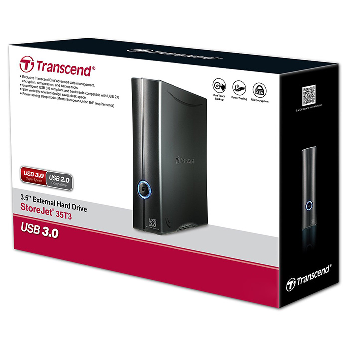 Внешний жёсткий диск TRANSCEND StoreJet 35T3 3TB USB3.0 (TS3TSJ35T3)