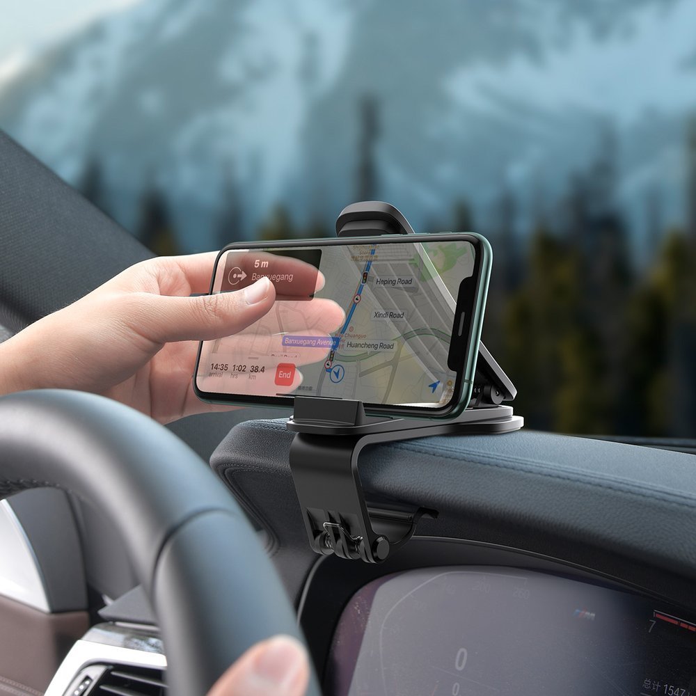 Автотримач для смартфона BASEUS Big Mouth Pro Car Mount Black (SUDZ-A01)