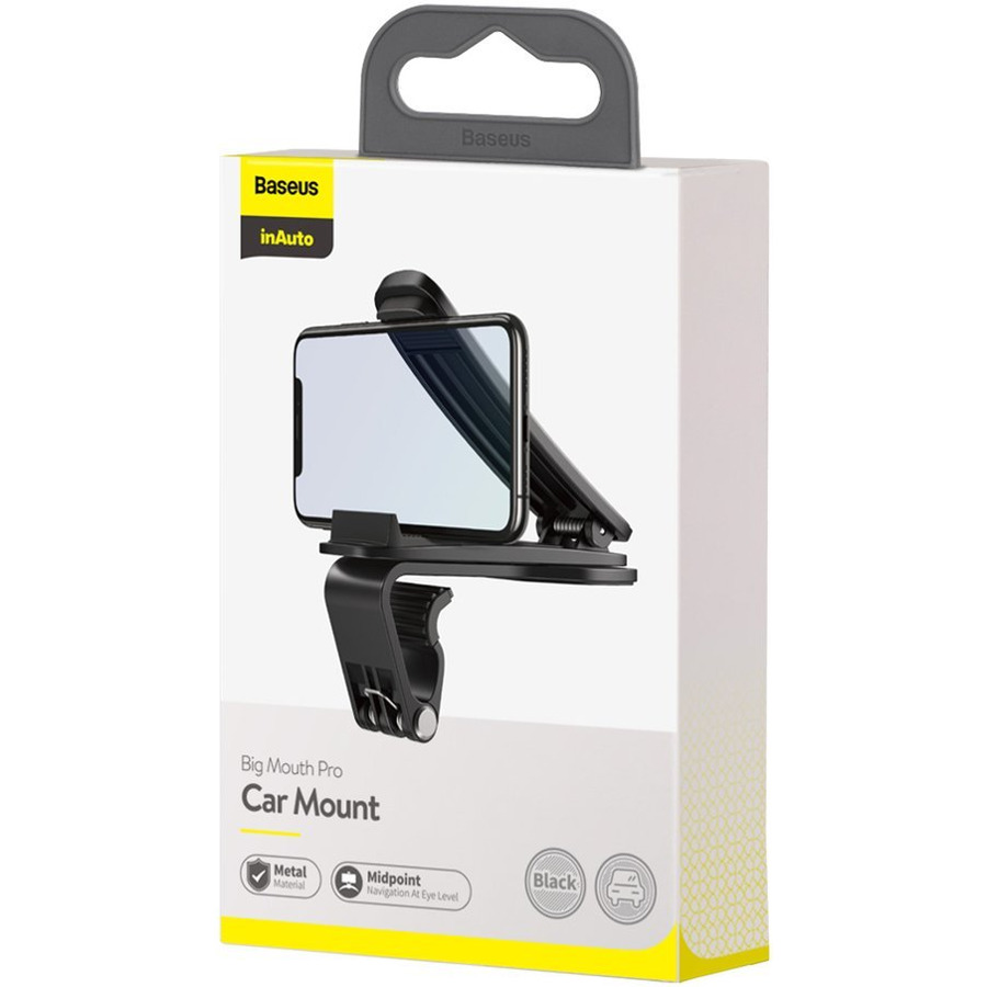 Автотримач для смартфона BASEUS Big Mouth Pro Car Mount Black (SUDZ-A01)