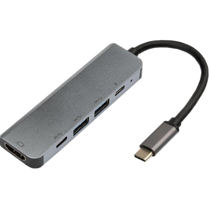 Порт-реплікатор VINGA Type-C to HDMI + 2 x USB-A + 2 x Type-C (VCPHTC5AL)