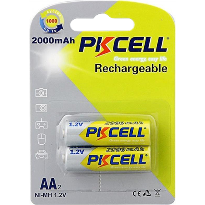 Акумулятор PKCELL Rechargeable AA 2000mAh 2шт/уп (6942449544940)