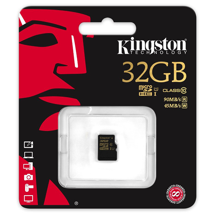 Карта пам'яті KINGSTON microSDHC 32GB UHS-I Class 10 (SDCA10/32GBSP)