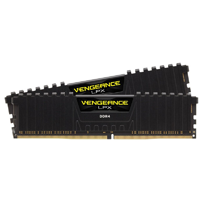 Модуль памяти CORSAIR Vengeance LPX DDR4 2400MHz 16GB Kit 2x8GB Black (CMK16GX4M2A2400C14)
