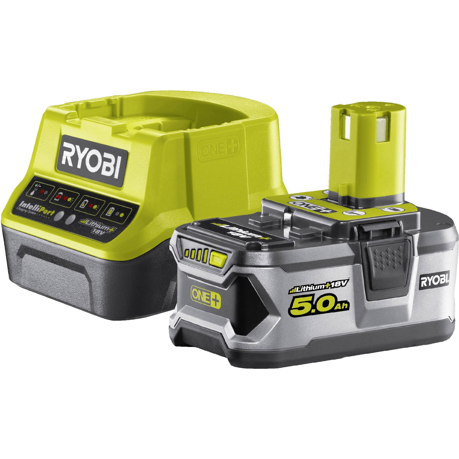 Зарядний пристрій RYOBI One+ 18V 2A RC18120-150 + АКБ 18V 5.0Ah (5133003366)