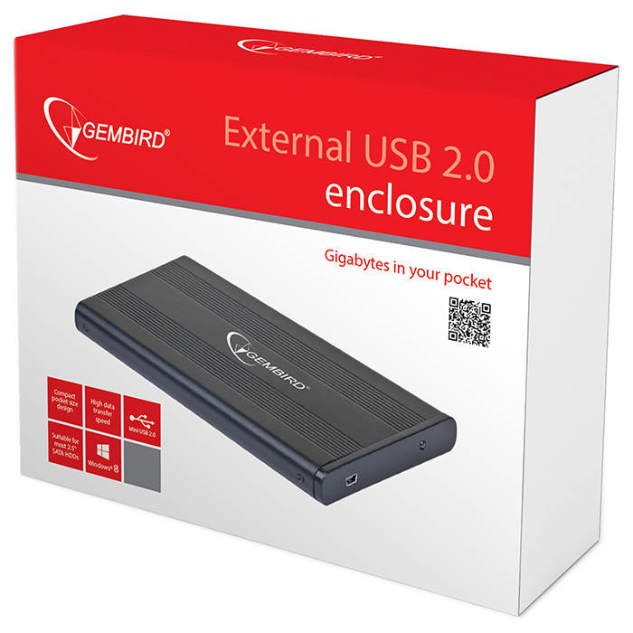 Карман внешний GEMBIRD EE2-U2S-5 2.5" SATA to USB 2.0