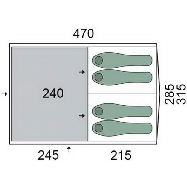 Намет 4-місний PINGUIN Interval 4 Airtube Green (143584)