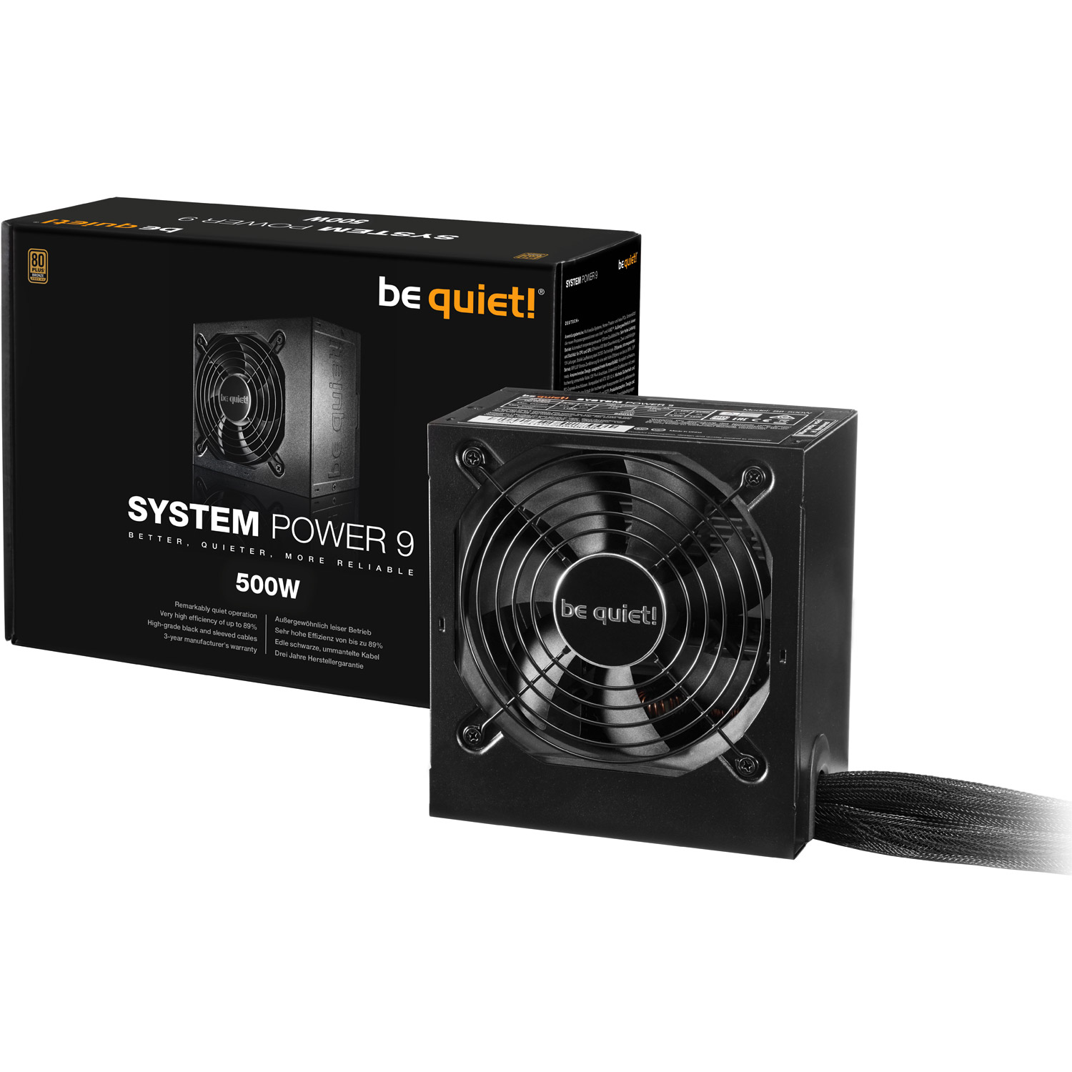 Блок живлення 500W BE QUIET! System Power 9 (BN246)