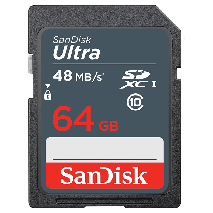 Карта памяти SANDISK SDXC Ultra 64GB UHS-I Class 10 (SDSDUNB-064G-GN3IN)