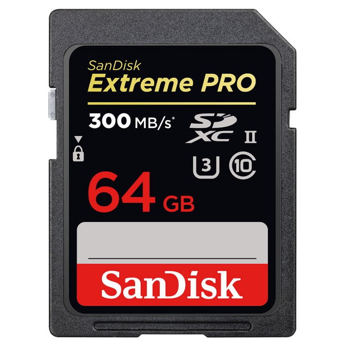 Карта памяти SANDISK SDXC Extreme Pro 64GB UHS-II U3 V90 Class 10 (SDSDXDK-064G-GN4IN)