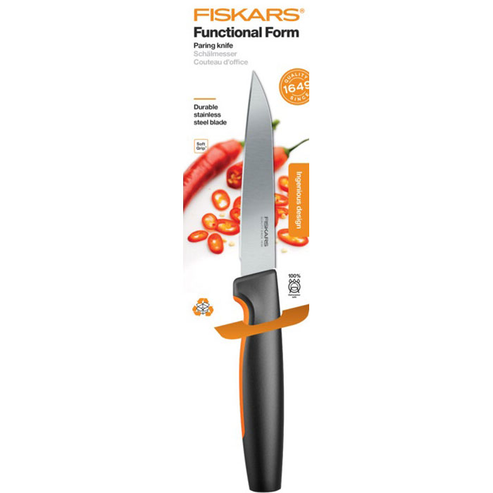 Нож кухонный для чистки овощей FISKARS Functional Form 110мм (1057542)