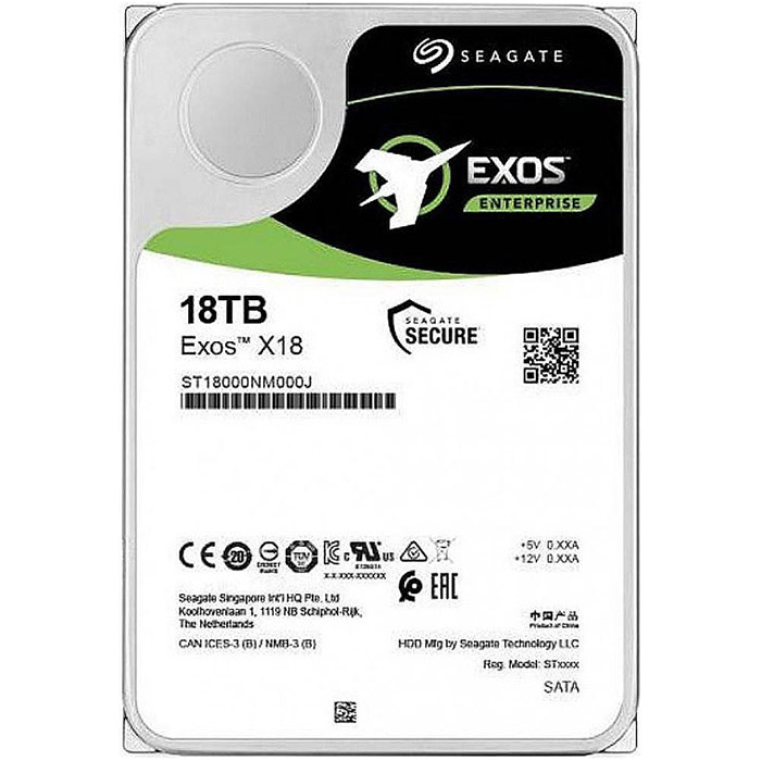 Жёсткий диск 3.5" SEAGATE Exos X18 18TB SAS 7.2K (ST18000NM004J)