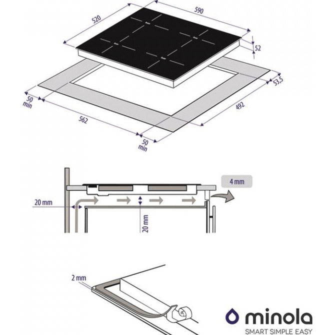 Варочная поверхность индукционная MINOLA MI 6042 GBL