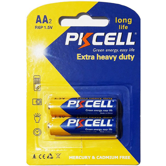 Батарейка PKCELL Extra Heavy Duty AA 2шт/уп (6942449521248)