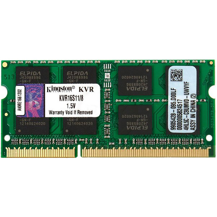 Модуль памяти KINGSTON SO-DIMM DDR3 1600MHz 8GB (KVR16S11/8WP)