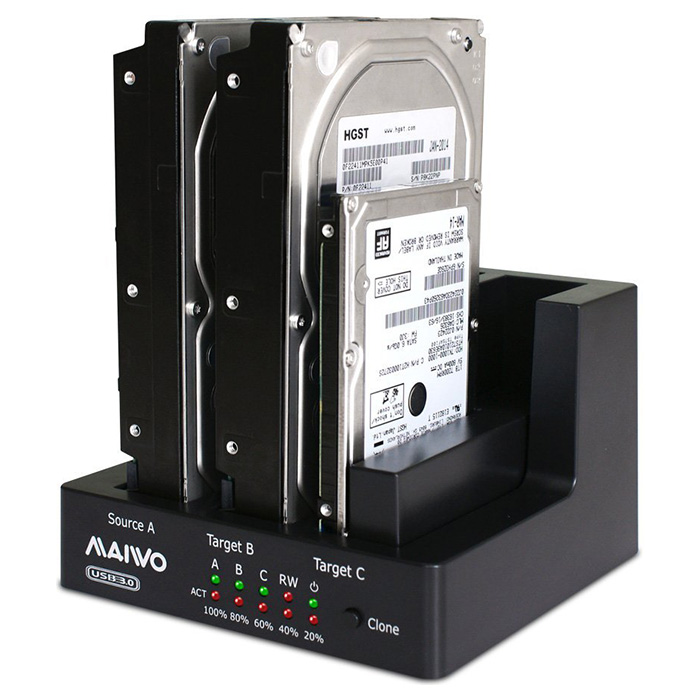 Док-станция MAIWO K3093 для HDD/SSD 2.5"/3.5" SATA to USB 3.1/eSATA