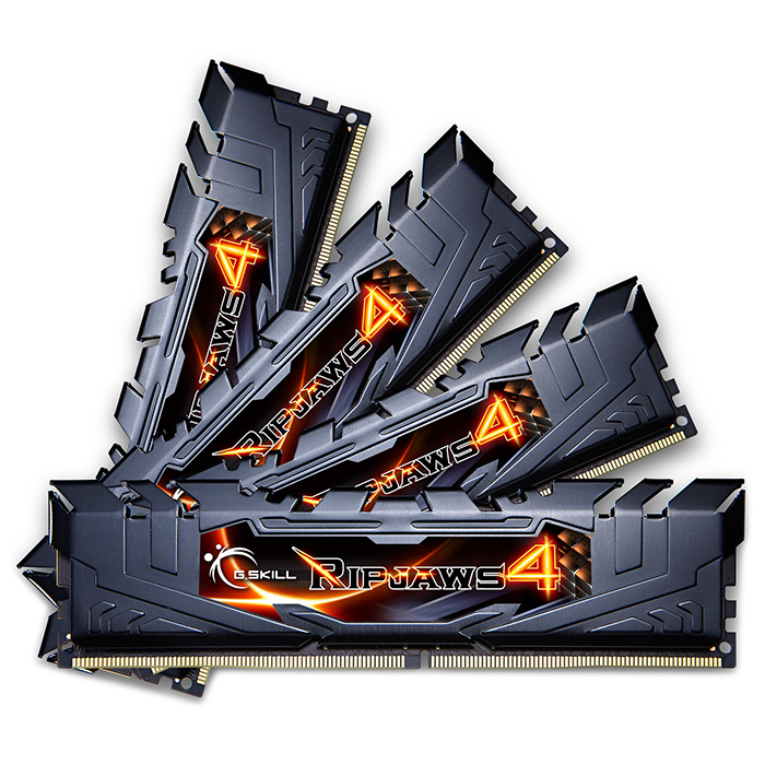 Модуль пам'яті G.SKILL Ripjaws 4 DDR4 2400MHz 16GB Kit 4x4GB (F4-2400C14Q-16GRK)
