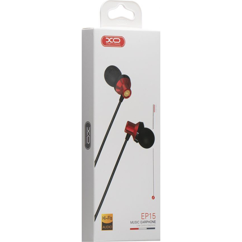Навушники XO EP15 Metal Red
