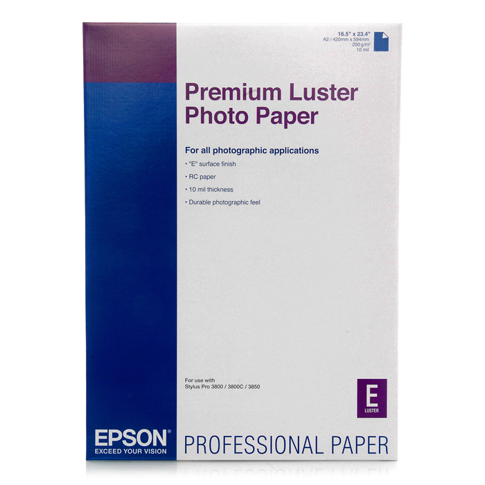 Фотопапір EPSON Premium Luster Photo A3+ 255г/м² 100л (C13S041785)