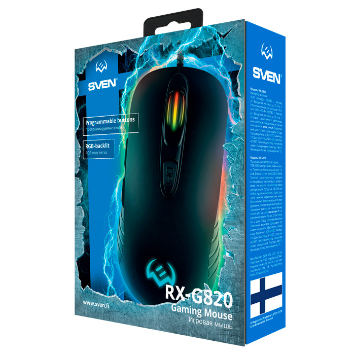 Миша ігрова SVEN RX-G820 Black (00530112)